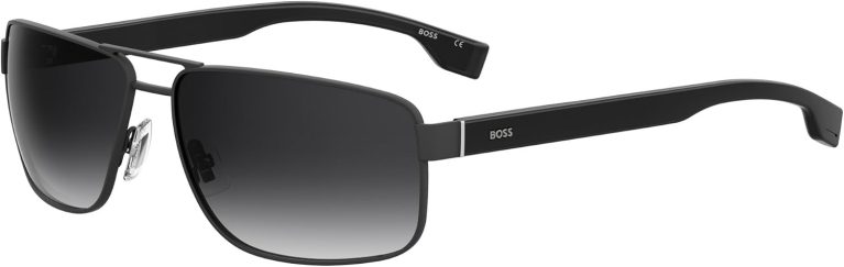 Boss 1035/S Matte Black/Grey Shaded, monture métal 64/15/140